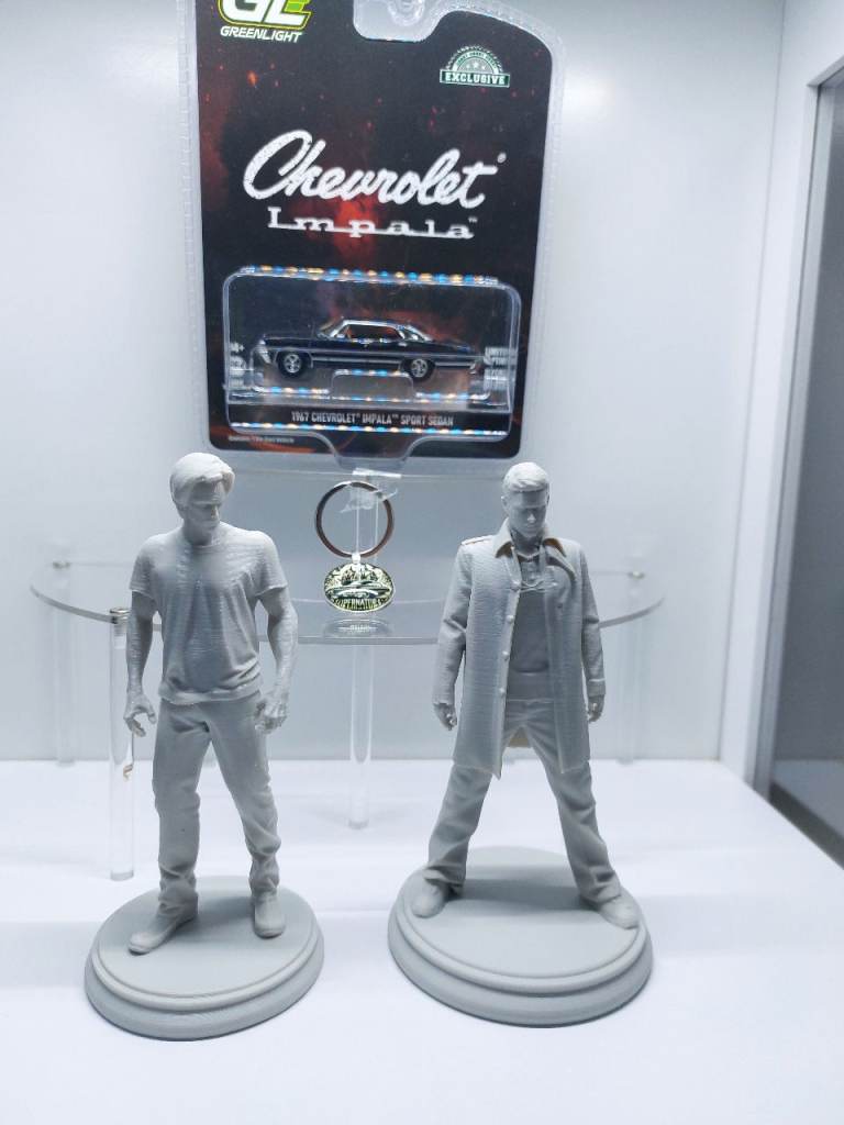 Supernatural Dean & Sam Figurines with Impala Diecast Model & Keyring
