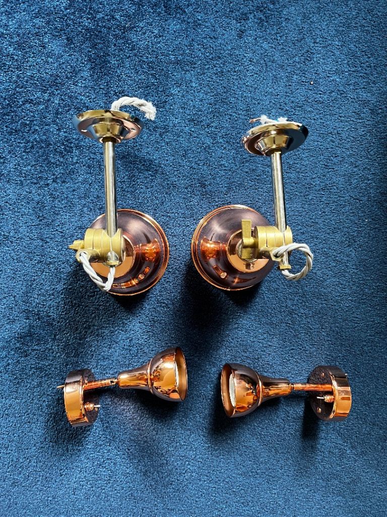 Copper Adjustable Wall lights - 2 sizes sold as pairs