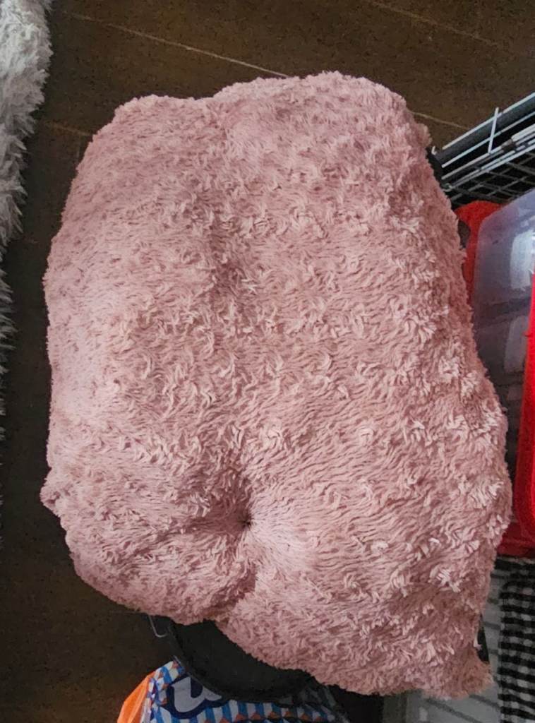 Pink Fluffy Cushion - Good Condition dog bed 
