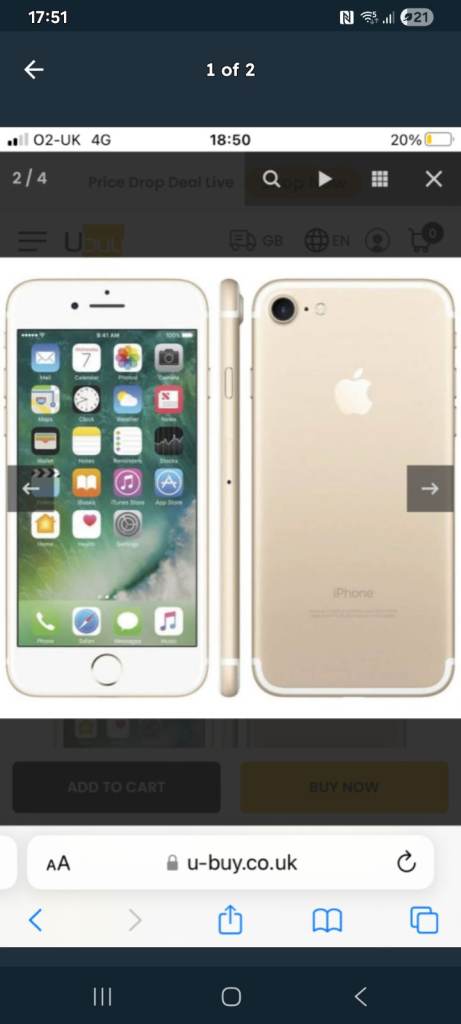 Apple iPhone 7 Gold - Good Condition