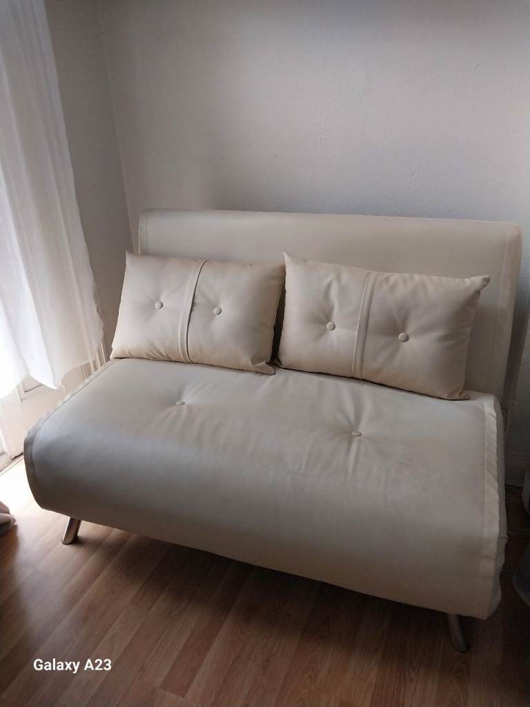 Faux leather cosy 2 seater sofa 