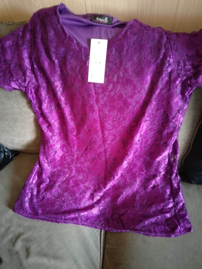 New Purple Lace Top – Brand New with Tags