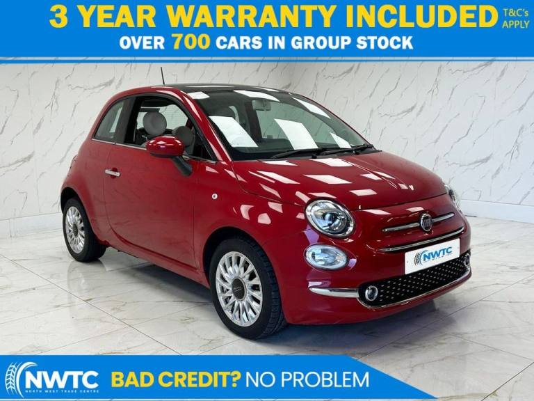 2019 Fiat 500 1.2 Lounge Hatchback 3dr Petrol Manual Euro 6 (s/s) (69 bhp) 2 FORMER OWNER Hatchba...