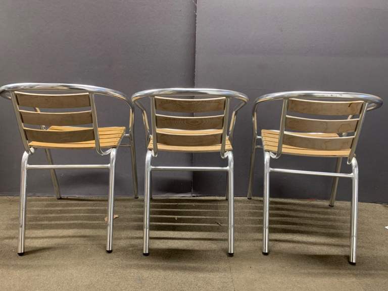 Ash Aluminium Bistro Chairs, Deluxe Aluminium Patio Chairs Ash Cafe Chair (12 available) £35 each