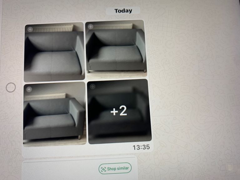 Argos 2 seater grey  sofa