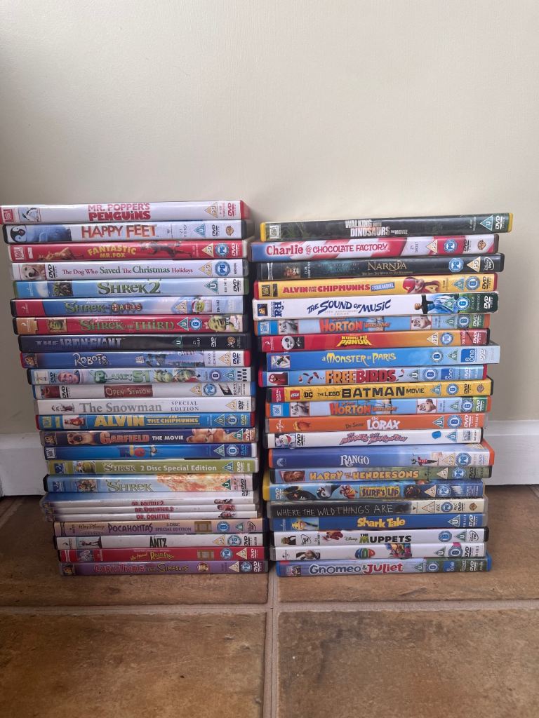Large bundle of kids DVDs