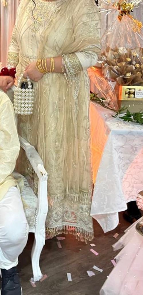 Asian wedding dress 3 piece large size 