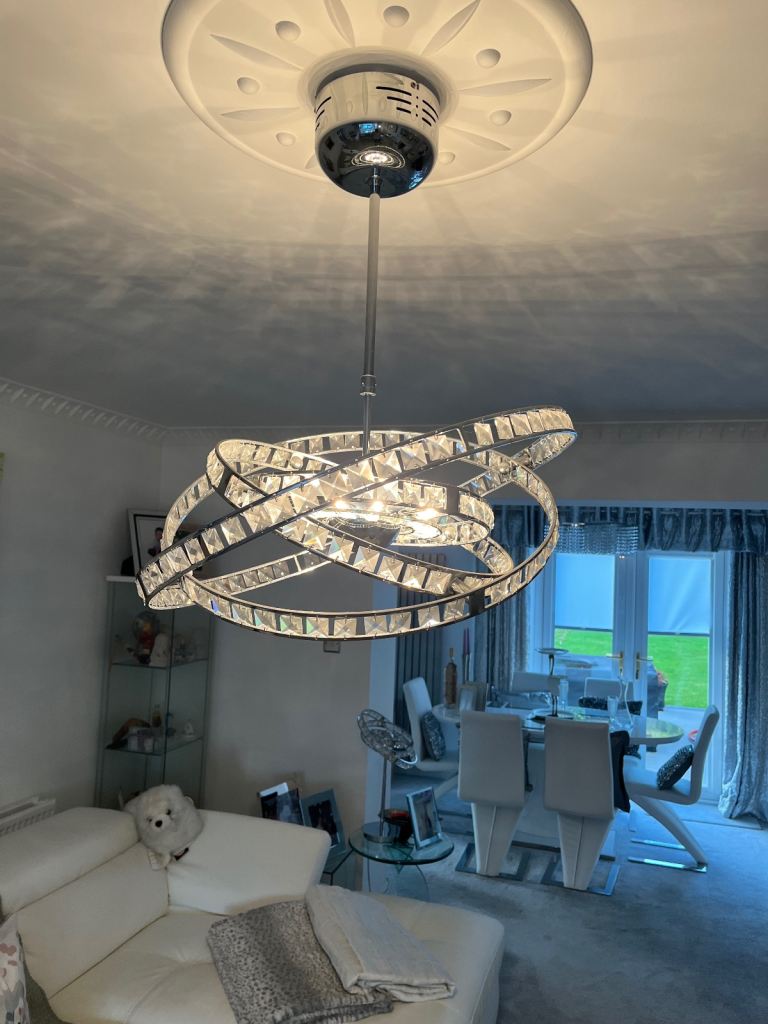 Stunning set of Led crystal lamps 