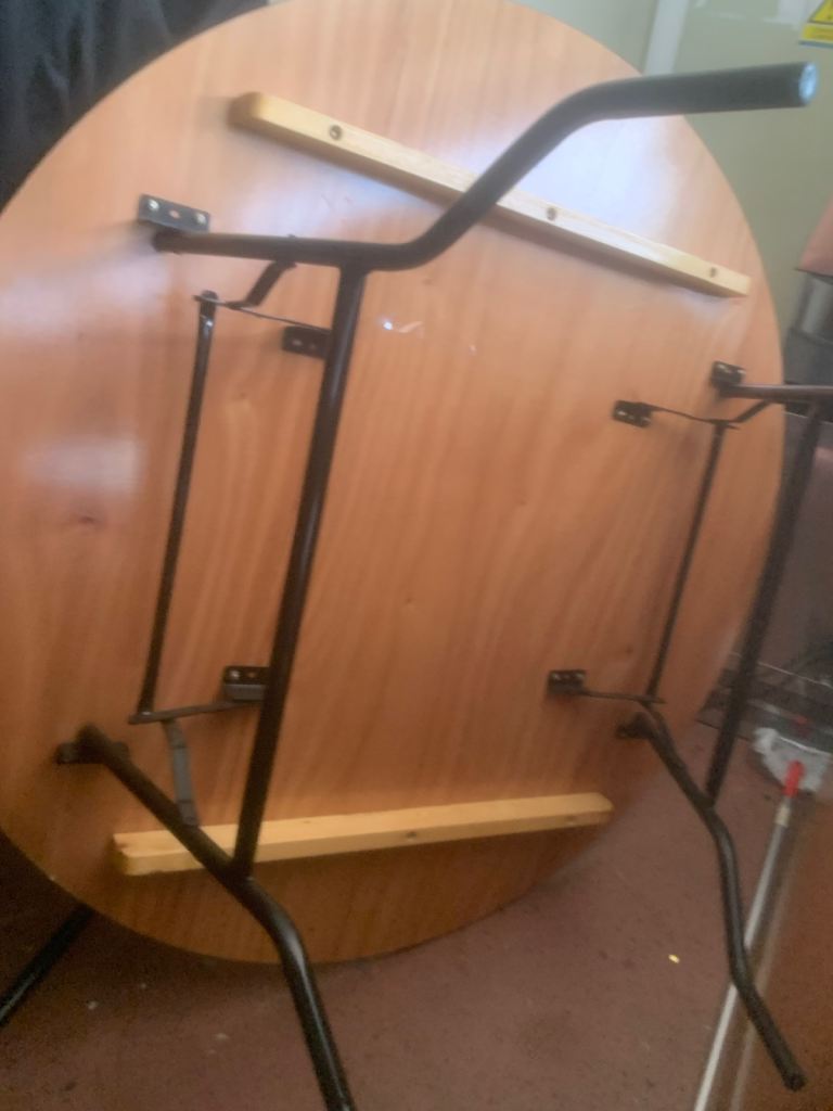 Large Round Folding Table – Good Condition
