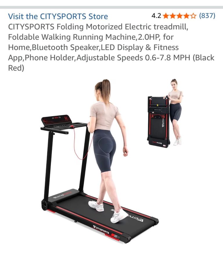 Treadmill - Folding Motorised Electric