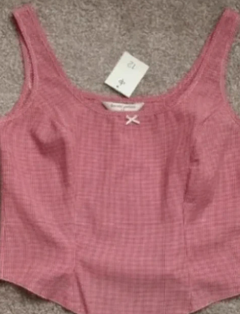 Women's Red Gingham Summer Top BNWT