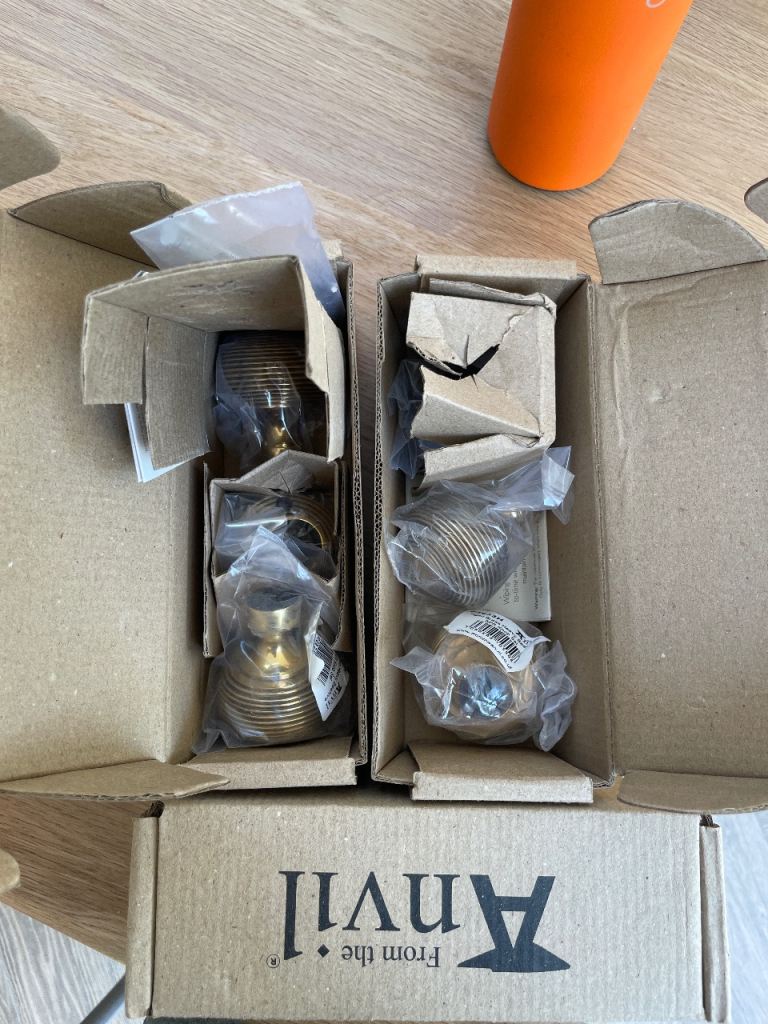 3x beehive mortice/rim door knob 50mm