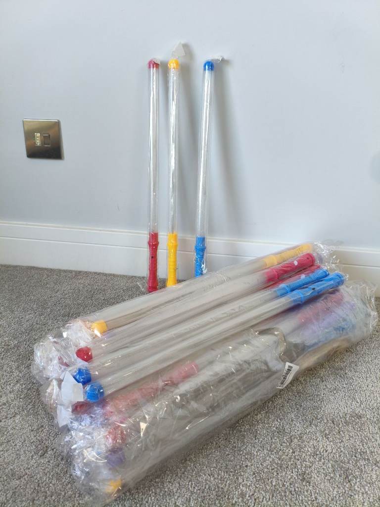 Wholesale Job lot 48 LED light-up wands Festival Parties Theatre colours sticks, party favour