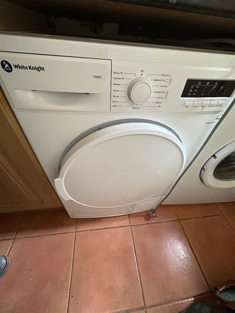 White Knight TD8W 8Kg Condenser Tumble Dryer - White