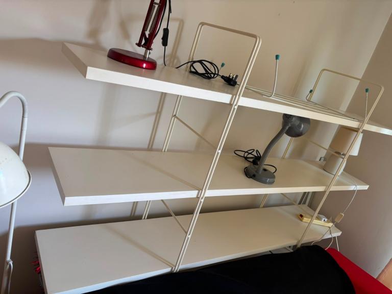 IKEA White Metal Frame Bookshelf 