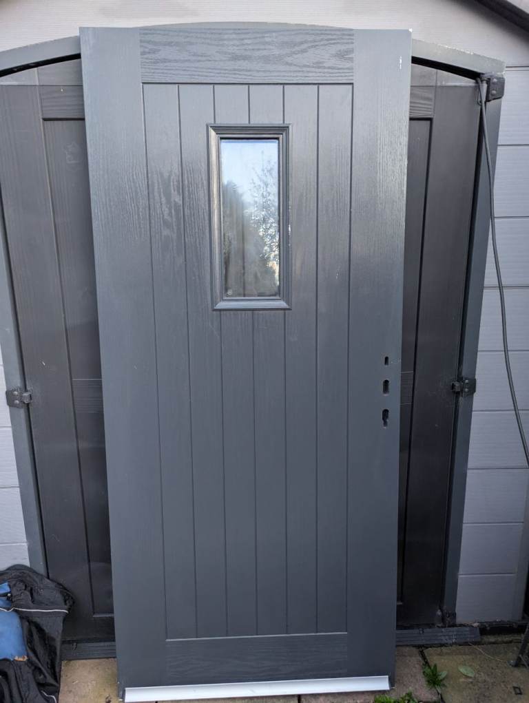 Solid composite wood door,