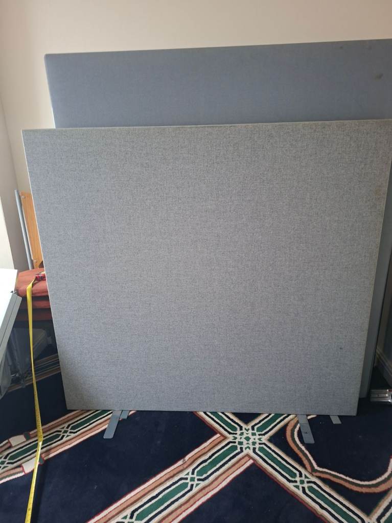 Room Divider / Wall Divider – Fabric – 63in x 58.5in – Good Condition