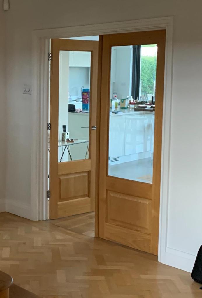 Wood Interior Double Doors - Free. Collection only