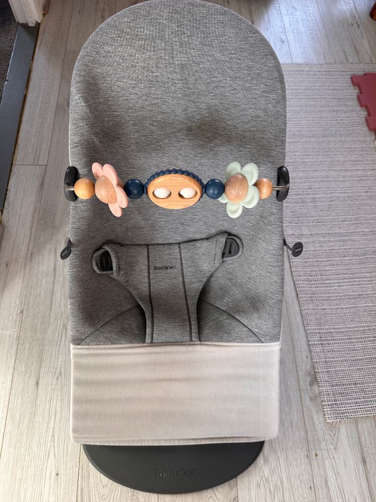 Babybjorn Bouncer Bliss with Toy – Grey, Excellent Condition