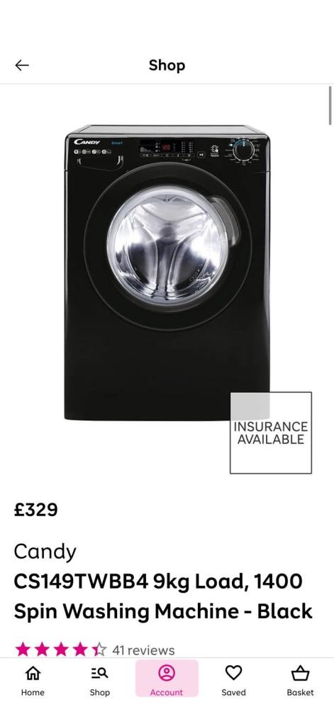 Candy Washing Machine for sale - like new *OPEN TO OFFERS. Collection asap*