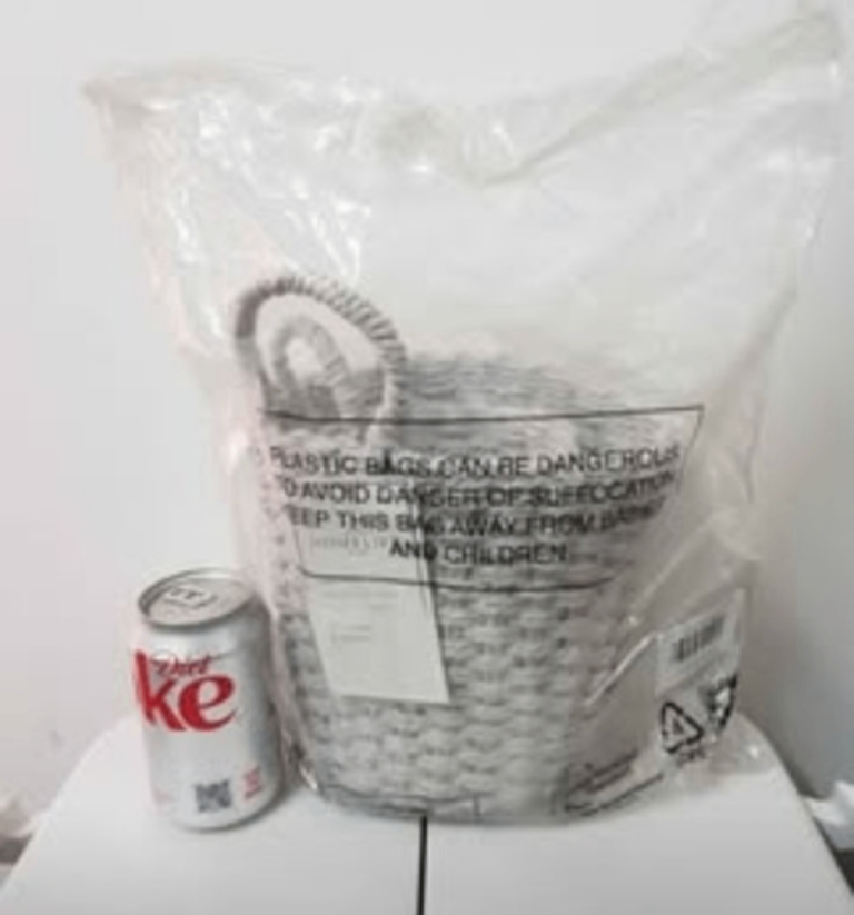 AVAILABLE x2 Grey Rope Baskets