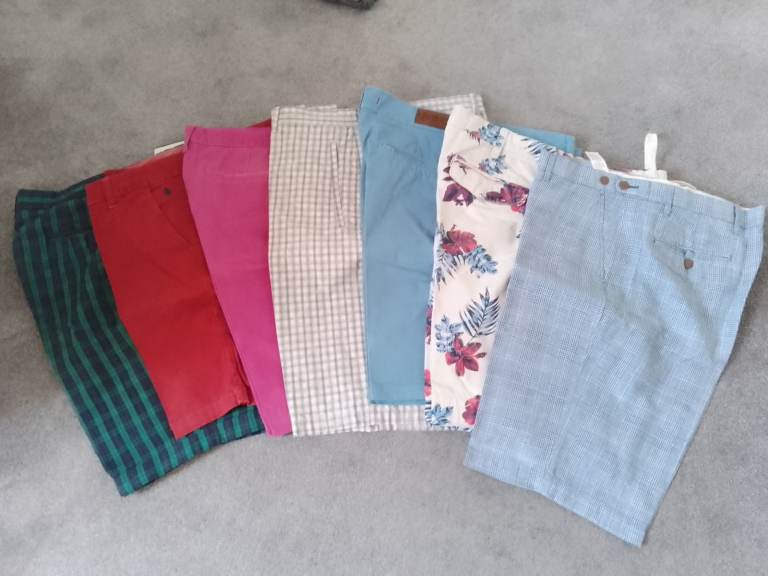 Gents shorts, 34 w, 7 pairs