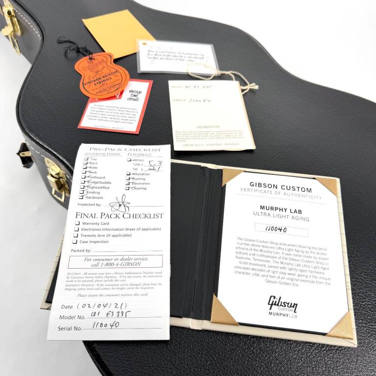 2021 Gibson Custom Murphy Lab 1961 ES-335 Ultra Light Aged - Sixties Cherry - Trades