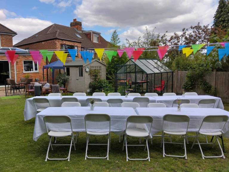 Chairs and tables hire for birthday, weddings etc