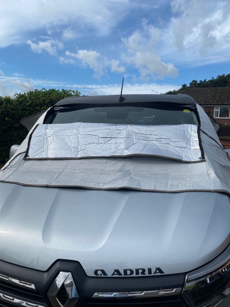 Boxer base Motorhome or Campervan Thermal Windscreen cover with zip turndown 