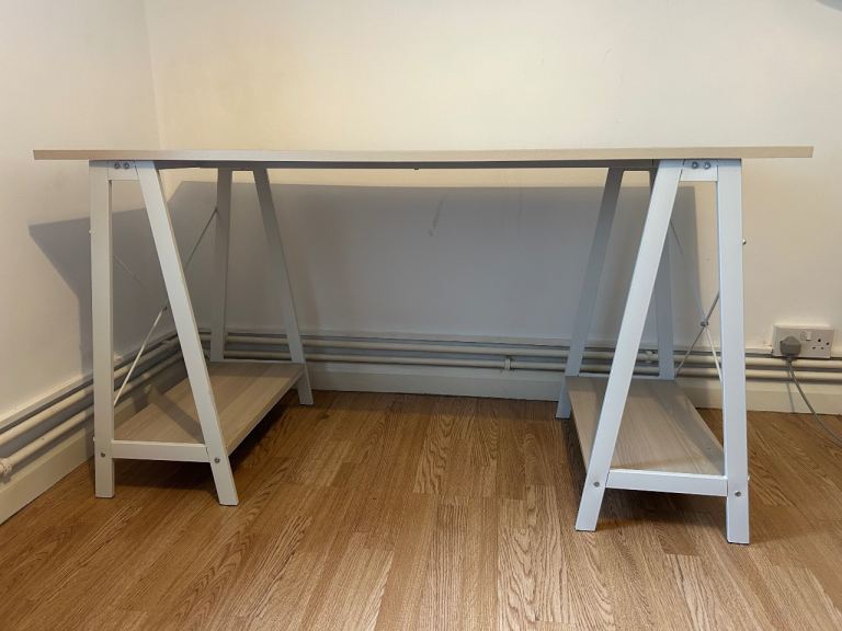 Habitat Trestle Table Study/Office Desk - White