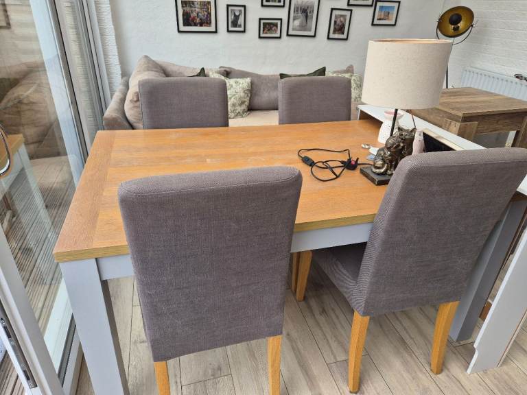 Wood dining table and 6 chairs (chairs optional)