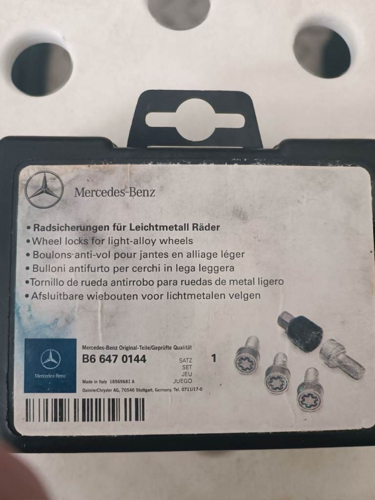 Original Mercedes Benz locking wheel nuts
