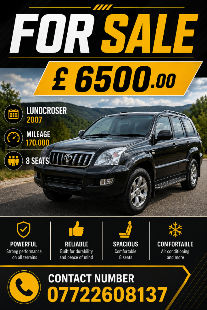 car for sale TOYOTA LAND CRUISER 8 SEATER FAMILY CAR DEASEL 