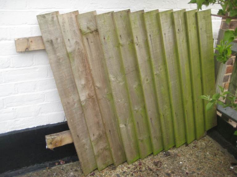 1.16 Metres Length of 1 Metre High Feather Edge Fencing for £5.00