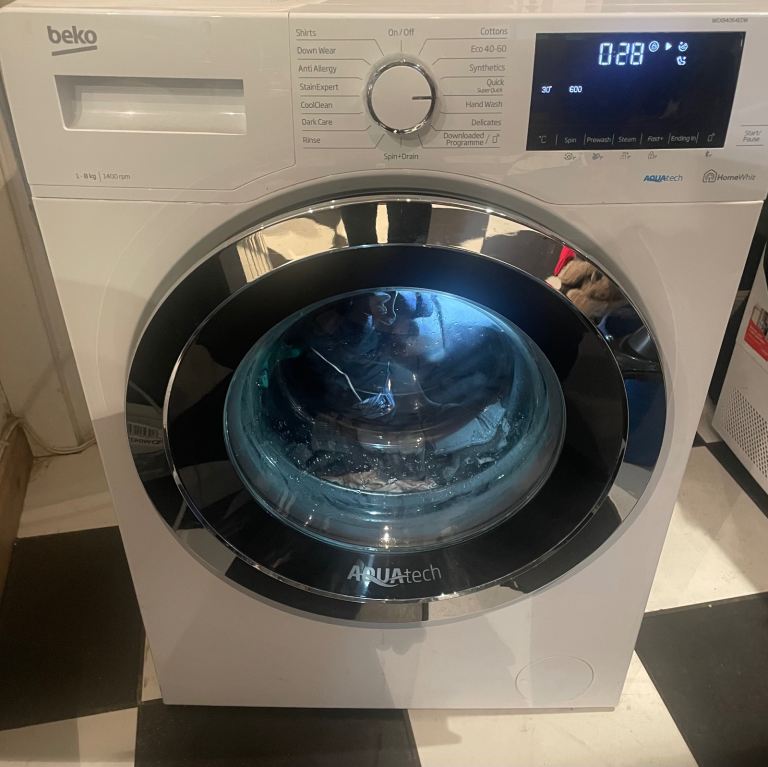 Beko 8kg aqua tech washing machine (has Bluetooth)