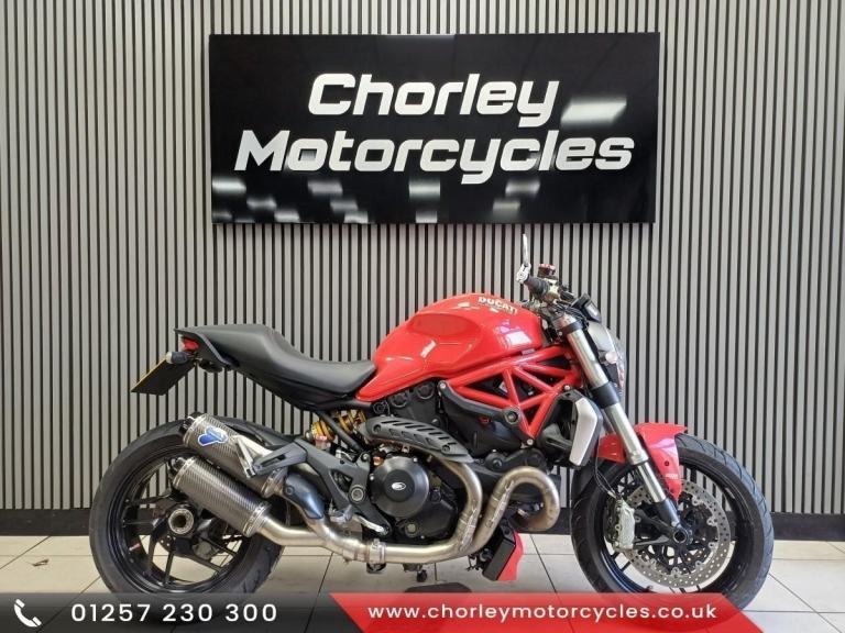 2017 Ducati Monster 1200cc  Termignoni exhaust. naked red