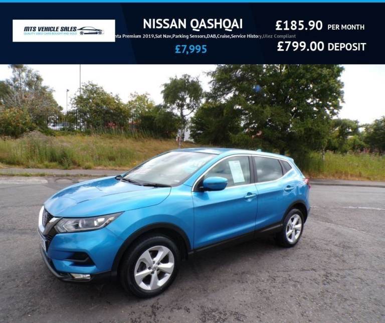 NISSAN QASHQAI 1.3 DIG-T Acenta Premium 2019,Sat Nav,Park Sensors,DAB,Cruise,Service History,Ulez OK