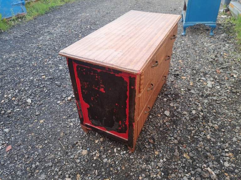 long 3 drawer brown wood drawers