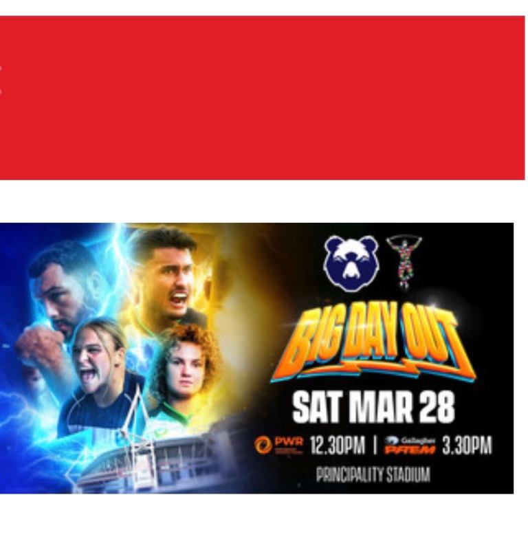 Two tickets for Big Day Out Double Header.