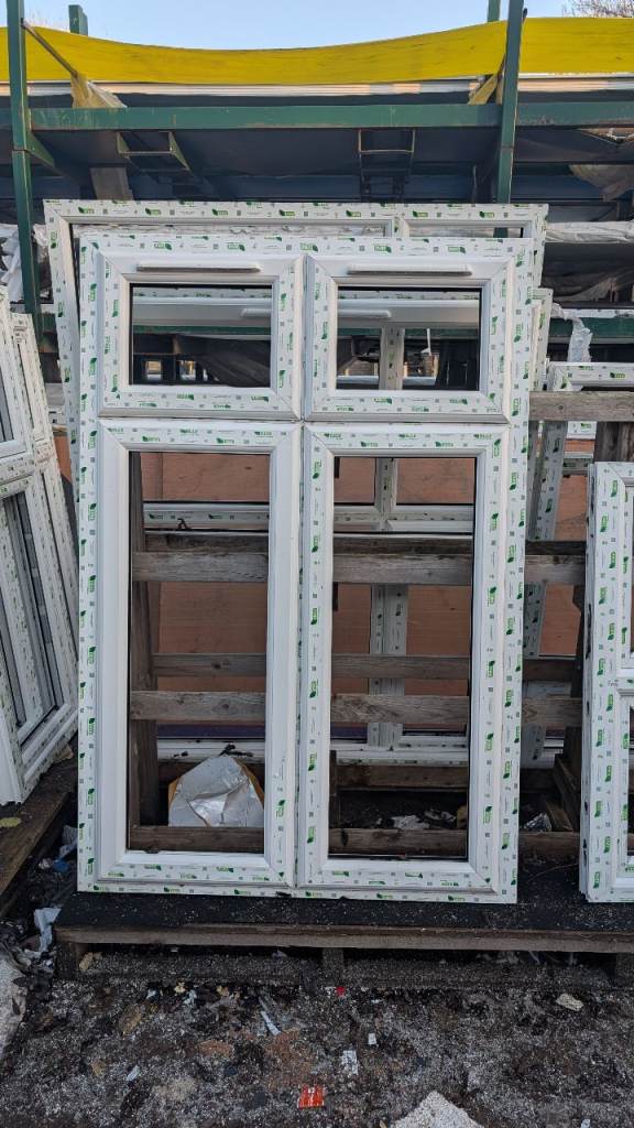 White UPVC window frame 