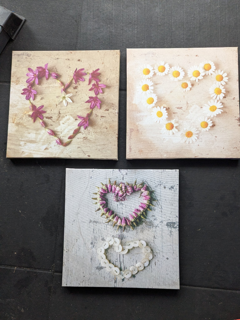 Square decorative canvases