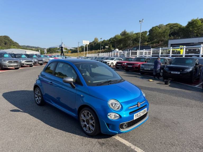 2022 22 FIAT 500 1.0 MHEV SPORT 3dr in Electric Blue Metallic with s/history