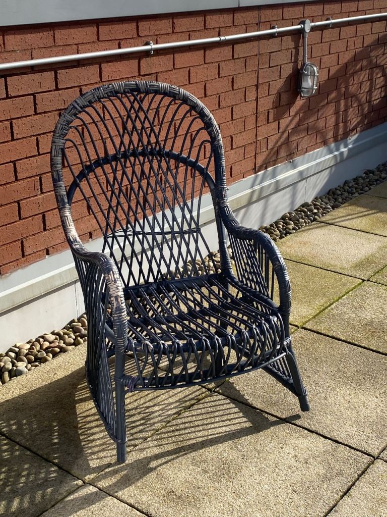 Wicker style chair ideal for garden or indoors 