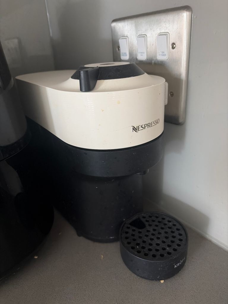 Nespresso Coffee Machine - White and Black, Good Condition