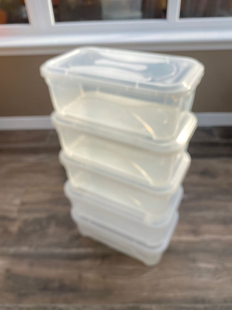 Set of 5 Clear Plastic Storage Boxes – Ideal for Shoes, Kitchen, Cupboards or General Use