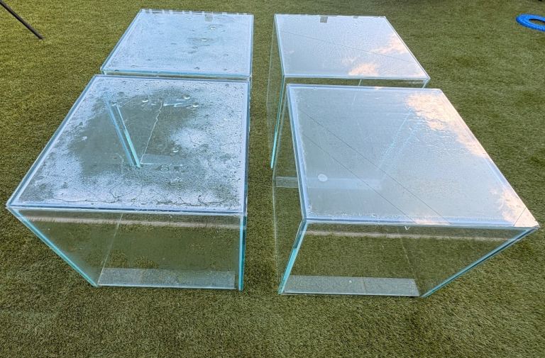 Glass Aquarium Tanks - x4  Fair Condition