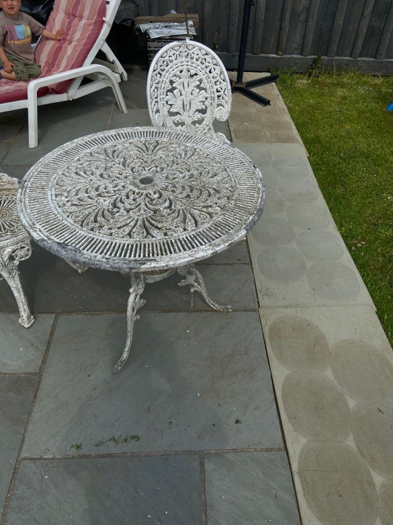 Metal patio set