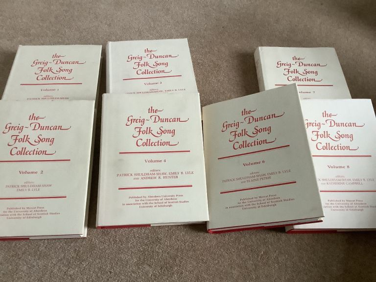 The Greig-Duncan Folk Song Collection and job lot of antique books
