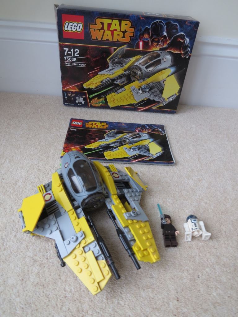 LEGO 75038 STAR WARS JEDI INTERCEPTOR 100% COMPLETE + MANUAL + BOX