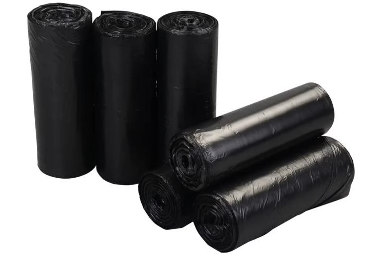 New Black Bin Bags on a Roll – Unused